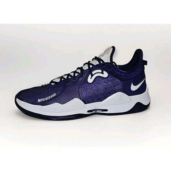 New 17.5 Nike PG 5 TB Paul George Basketball Shoes Purple / White DM5045-502 Men - Picture 5 of 13